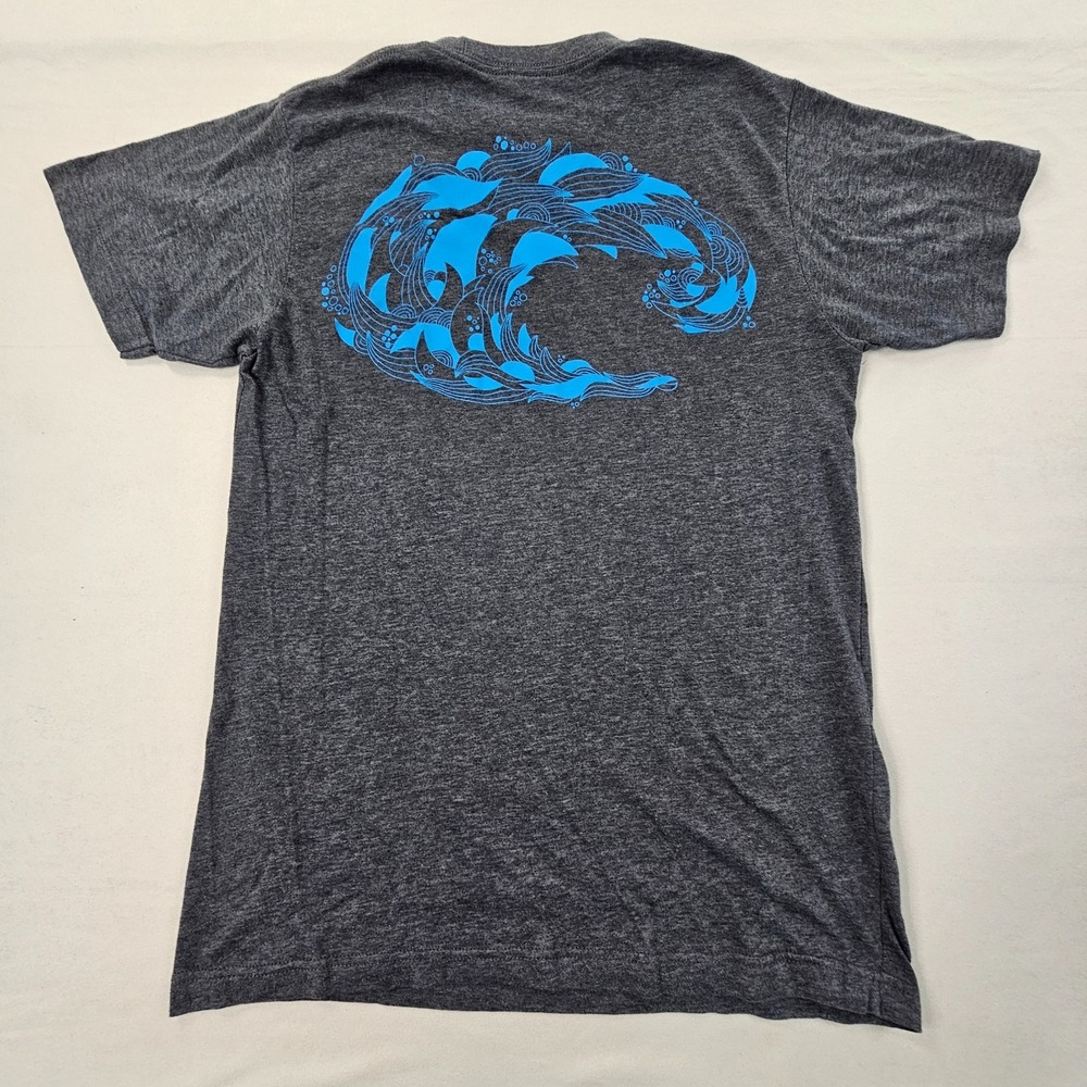Costa See What's Out There Gray Short Sleeve Cotton Blend T-Shirt Men's M